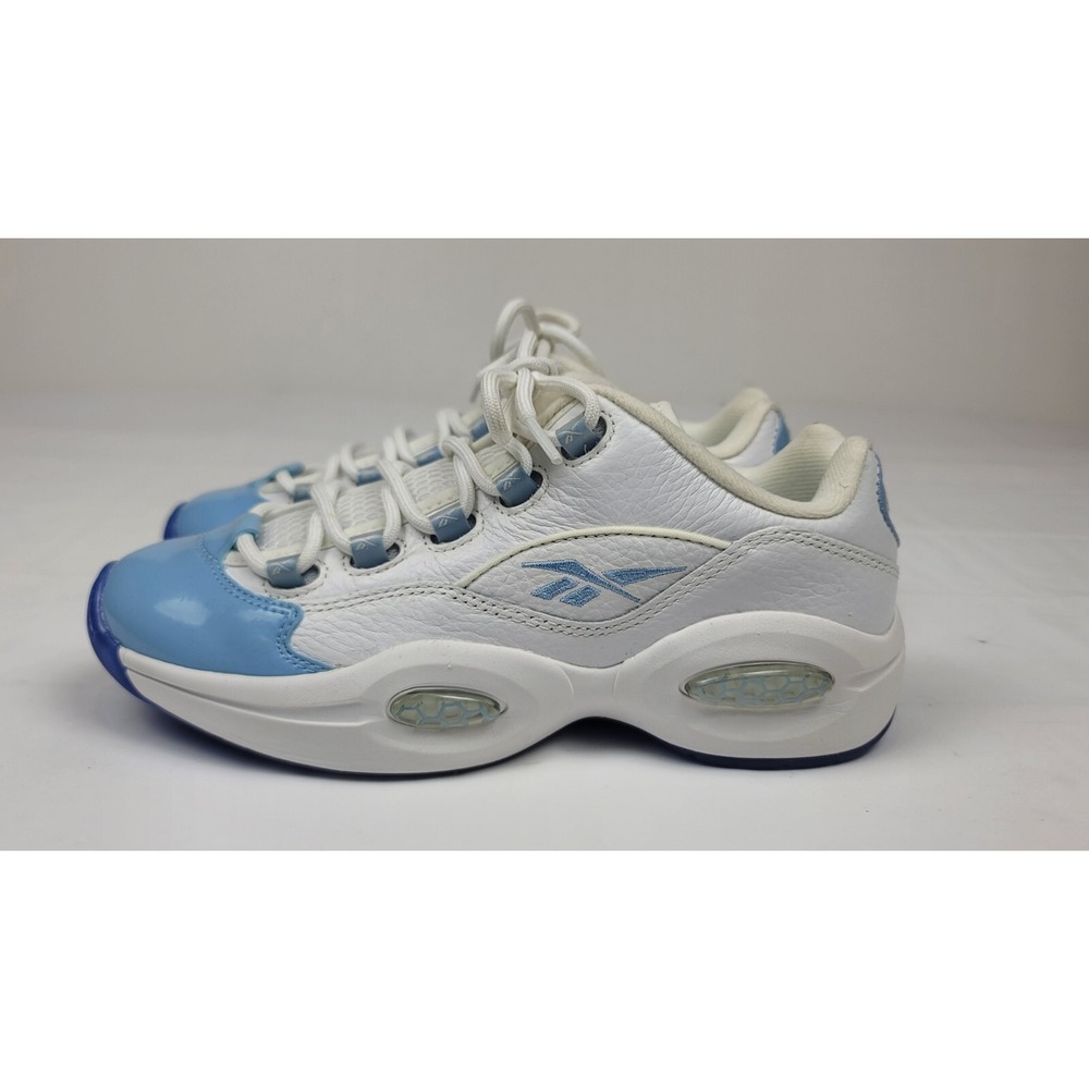 Reebok Question Low Iverson Basketball Sneakers‎ Mens 7 Patent Blue Toe FY2345